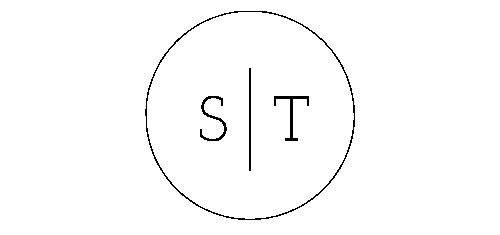 minimalist initial circular monogram logo