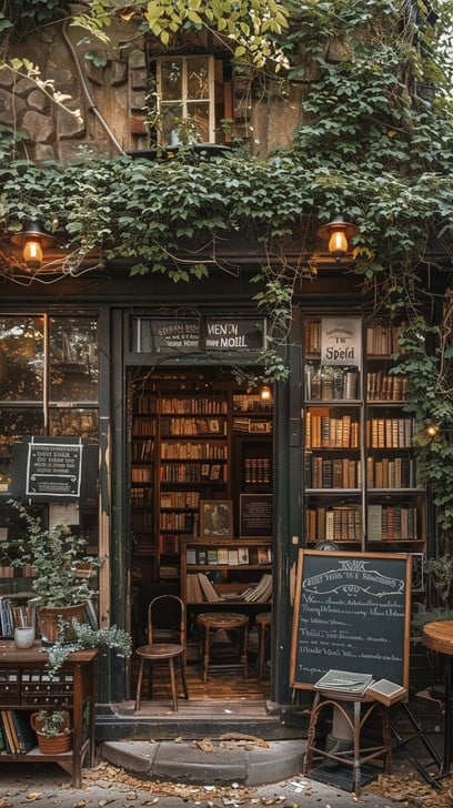 cozy bookstore nook stockcake